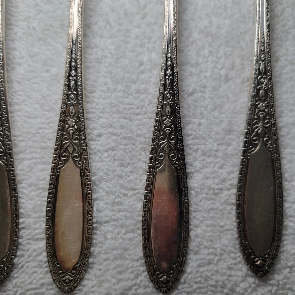 Wm.‎ A. Rogers Oneida Memory Silverplate Iced Tea Spoons Set of 8 Art Deco 1937